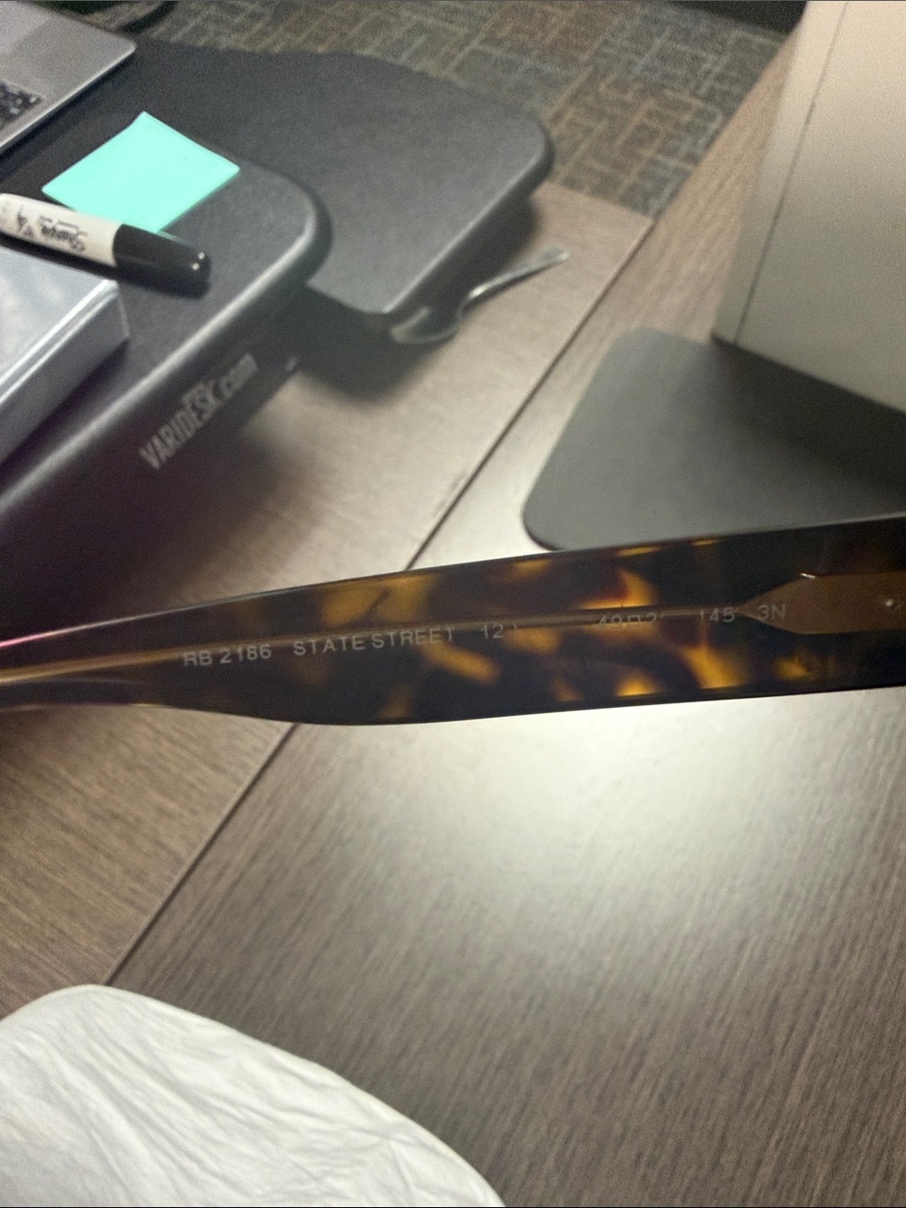 Ray-Ban Tortoise Shell Wayfarer Sunglasses with Dark Lenses - Picture 3 of 6